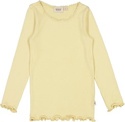 Wheat Rib T-Shirt Lace LS - Yellow dream